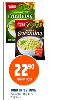 Coop Obs Toro ertestuing tilbud