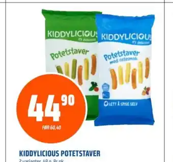 Coop Obs Kiddylicious potetstaver tilbud