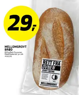 Bunnpris Mellomgrovt brød tilbud
