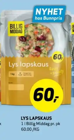 Bunnpris Lys lapskaus tilbud