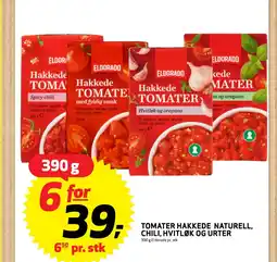 Bunnpris Tomater hakkede naturell, chili, hvitløk og urter tilbud