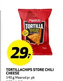 Bunnpris Tortillachips store chili cheese tilbud