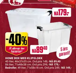 Europris HOME BOX MED KLIPSLOKK tilbud