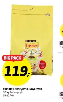 Bunnpris Friskies okse/kylling/lever tilbud