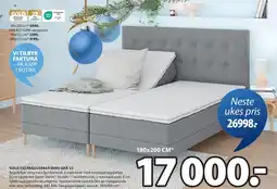 JYSK GOLD E35 REGULERBAR SENG GRÅ-23 tilbud