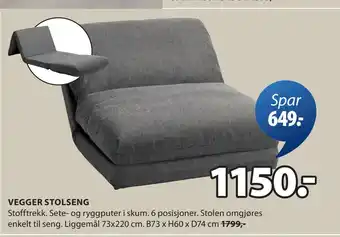 JYSK VEGGER STOLSENG tilbud