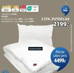 JYSK 2 STK. PUTER LAV tilbud