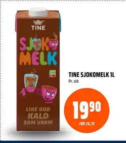Coop Obs TINE SJOKOMELK 1L tilbud