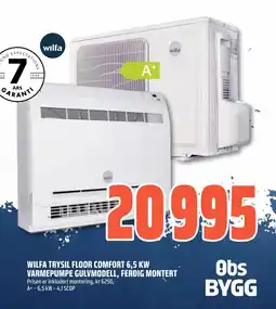 Coop Obs WILFA TRYSIL FLOOR COMFORT 6,5 KW VARMEPUMPE GULVMODELL, FERDIG MONTERT tilbud