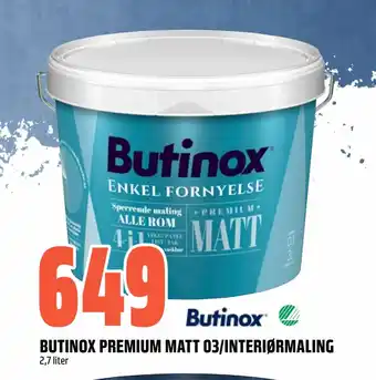 Coop Obs BUTINOX PREMIUM MATT 03/INTERIØRMALING tilbud