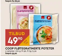 Coop Mega COOP FLØTEGRATINERTE POTETER tilbud