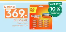 Gigaboks Gillette Fusion barberblader 12 stk tilbud
