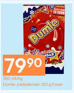 Gigaboks Dumle Julekalender 210 g Fazer tilbud
