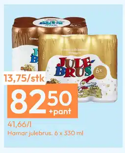 Gigaboks Hamar julebrus. 6 x 330 ml tilbud