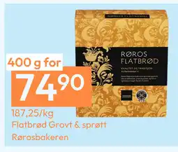 Flatbrød Grovt & sprøtt Rørosbakeren