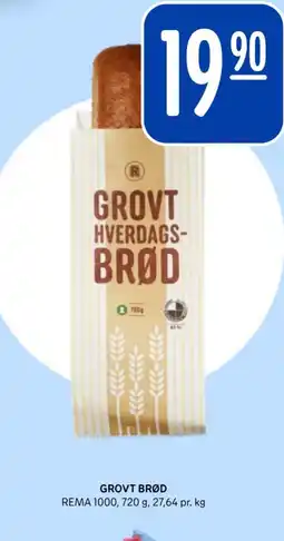 Rema 1000 Grovt brød tilbud