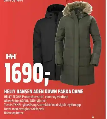 Coop Obs Helly hansen aden down parka dame tilbud