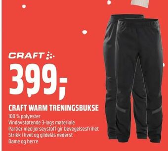 Coop Obs Craft warm treningsbukse tilbud