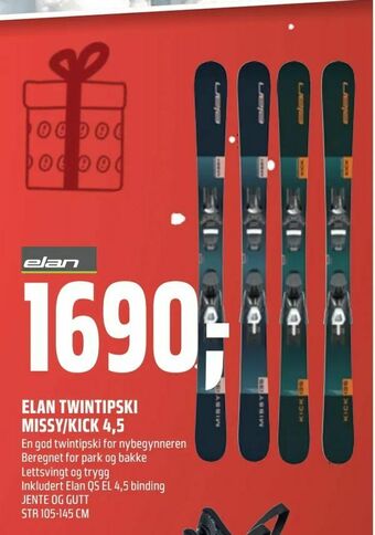 Coop Obs Elan twintipski missy/kick 4,5 tilbud