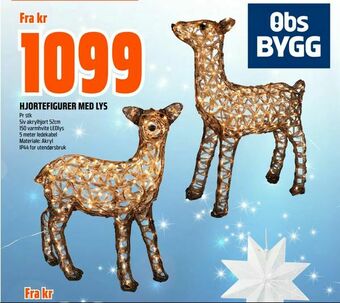 Obs Bygg Hjortefigurer med lys tilbud