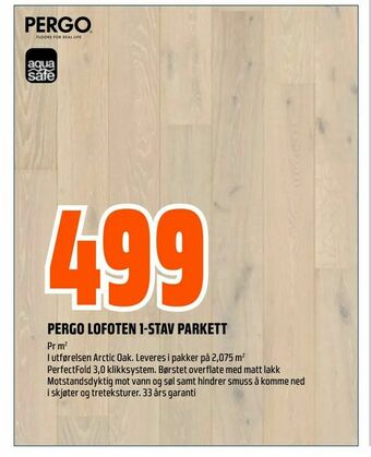 Obs Bygg Pergo lofoten 1-stav parkett tilbud