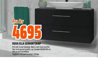 Obs Bygg Duxa ella servantskap tilbud