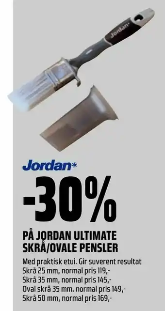 Obs Bygg Jordan ultimate skrå/ovale pensler tilbud