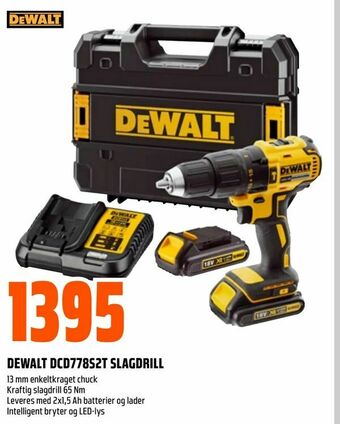 Obs Bygg Dewalt dcd778s2t slagdrill tilbud