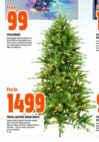 Obs Bygg Trysil juletre 150cm 120lys tilbud