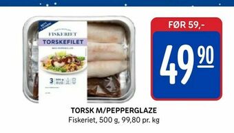 Rema 1000 Torsk m/pepperglaze tilbud