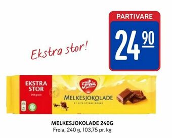 Rema 1000 Melkesjokolade 240g tilbud