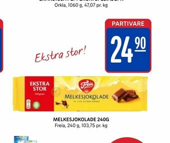 Rema 1000 Melkesjokolade 240g tilbud
