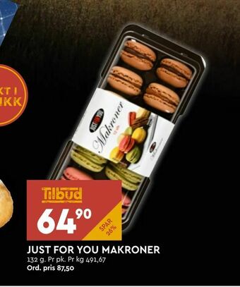 Coop Mega Just for you makroner tilbud