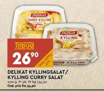 Coop Mega Delikat kyllingsalat/ kylling curry salat tilbud