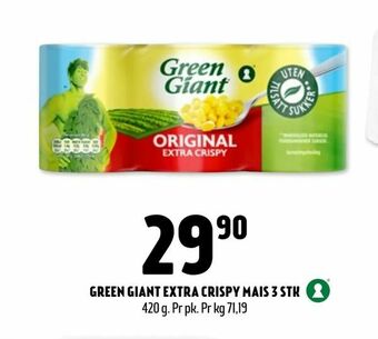 Coop Prix Green giant extra crispy mais 3 stk tilbud