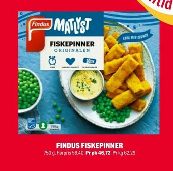 Coop Extra Findus fiskepinner tilbud