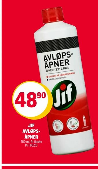Coop Extra Jif avløpsåpner tilbud
