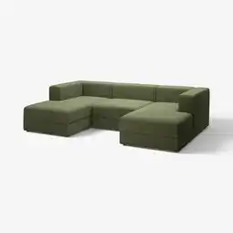 IKEA JÄttebo 3,5-seters modulsofa med sjeselong, armlener Samsala/mørk gulgrønn tilbud
