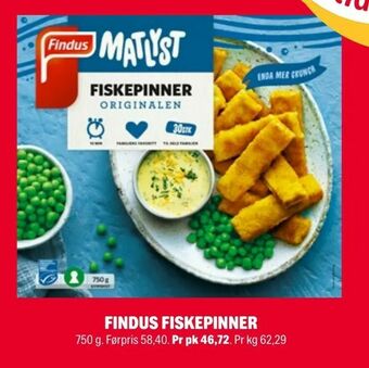 Coop Extra Findus fiskepinner tilbud