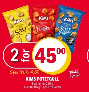 Coop Extra Kims potetgull tilbud