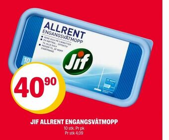 Coop Extra Jif allrent engangsvåtmopp tilbud