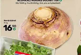 Coop Marked Norsk kålrot tilbud