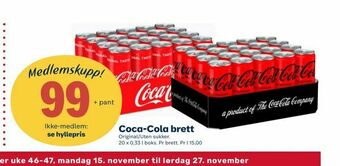 Matkroken Coca-Cola brett tilbud