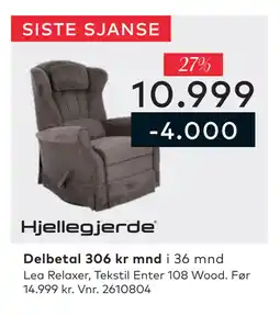 Skeidar Lea Relaxer tilbud