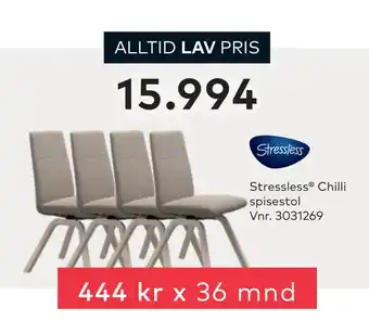 Skeidar Stressless Chilli spisestol tilbud