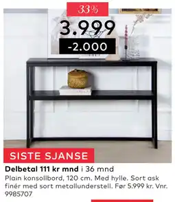 Skeidar Plain konsollbord tilbud