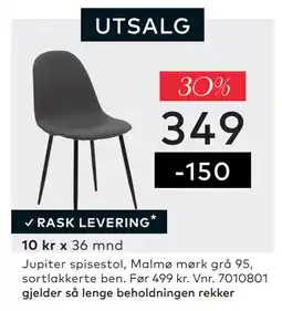 Skeidar Jupiter spisestol tilbud