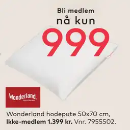 Skeidar Wonderland hodepute 50x70 cm tilbud