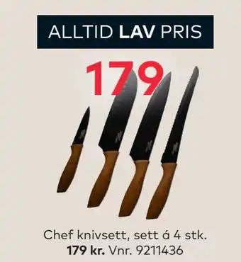 Skeidar Chef knivsett tilbud