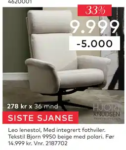 Skeidar Leo lenestol tilbud